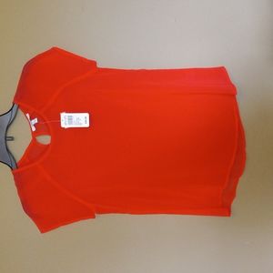 Bright orange - red chifon top